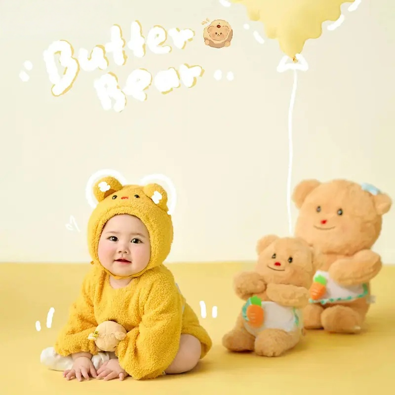 Yellow Butter Bear Theme Set (3-6M) - Baby Photography Props - Image 5